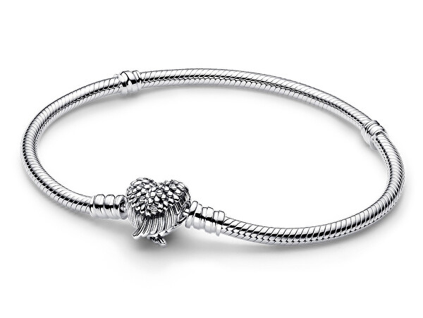 Stříbrný náramek Srdce s křídly Moments 593680C01