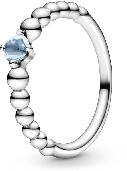 Ezüst gyűrű márciusban született nőknek 198867C01