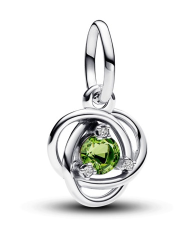 Charm Pendente in argento Cerchio dell'eternità verde chiaro 793125C08