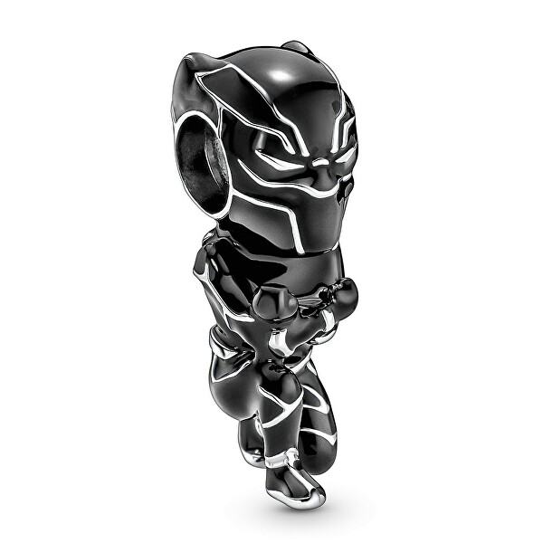 Stilvoller Silberanhänger Schwarz Panther Marvel 790783C01