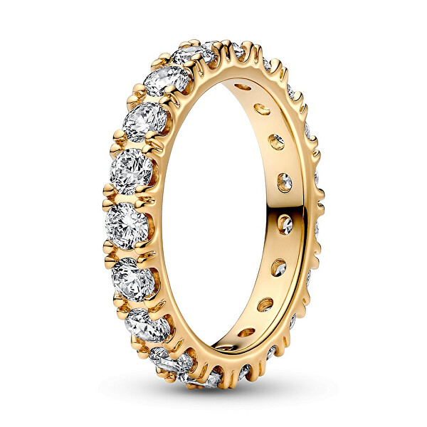 Trblietavý pozlátený prsteň Shine Timeless 160050C01