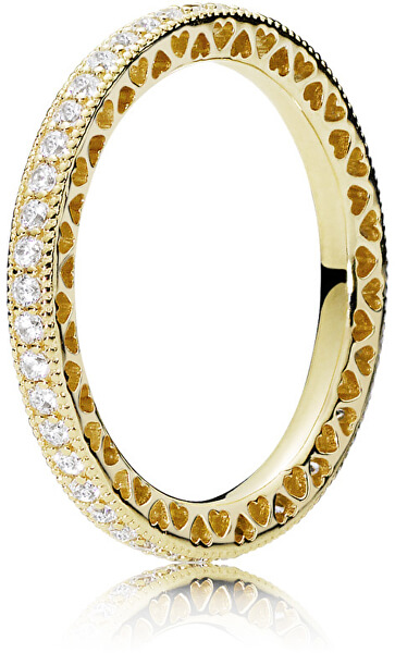 Ein glitzernder vergoldeter Ring Shine 168655C01