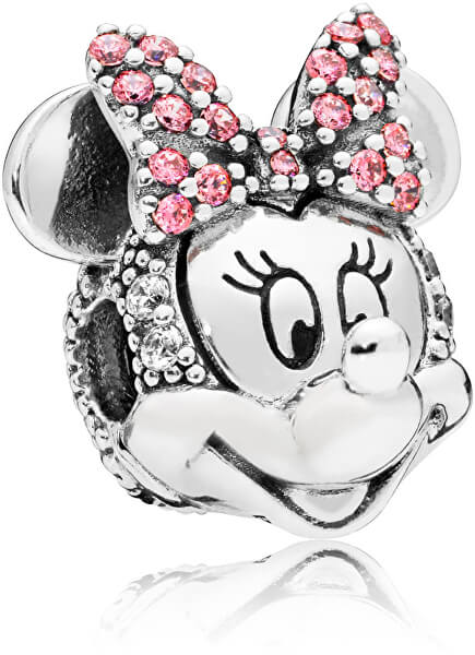 Třpytivý stříbrný klip Disney Minnie 797496CZS