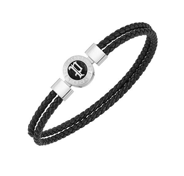 Dvojitý kožený náramek pro muže Infiniti PEAGB0040204