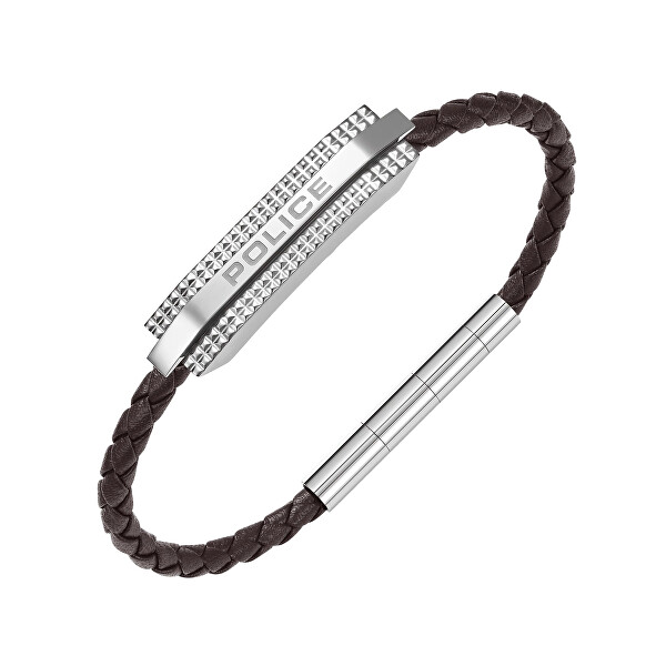 Hnědý kožený náramek Gripcord PEAGB0038104