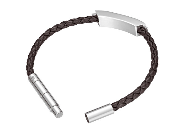 Hnědý kožený náramek Gripcord PEAGB0038104