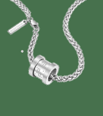 Moderný pánsky náhrdelník z ocele Rondelle PEAGN0001901