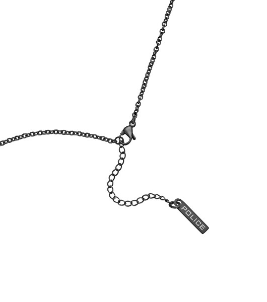 Nadčasový černý náhrdelník s křížkem Crossed PEAGN0032403