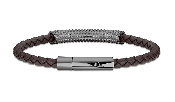 Stylový kožený náramek Hardware PEAGB2214903