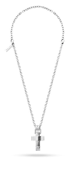 Pánský ocelový náhrdelník s křížkem Gear PEAGN2211512