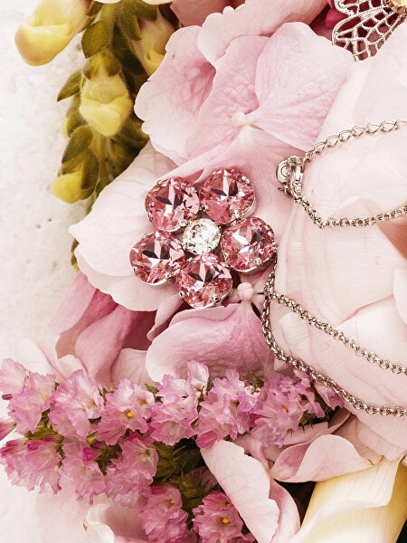Bižuterní náhrdelník s křišťálem Preciosa Florita Bloom Pop 2646 69 (řetízek, přívěsek)
