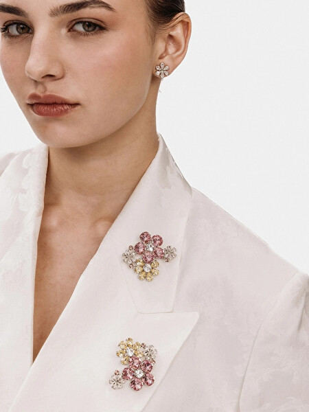 Květinová brož s křišťálem Preciosa Florita Bloom Pop 2649 70
