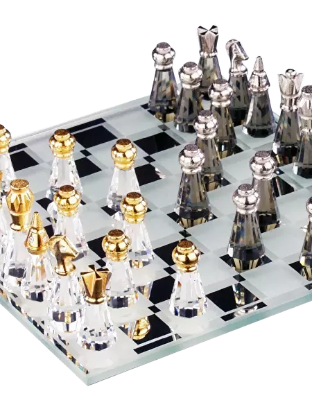 Dekorace Malé šachy z českého křišťálu Preciosa 0823 00