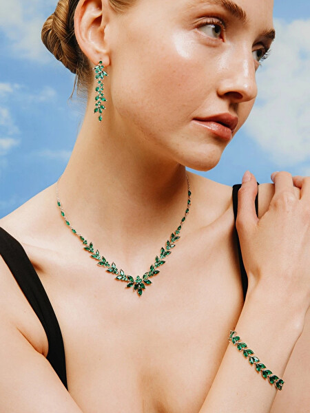 Elegantní stříbrný náramek s kubickou zirkonií Majestic Royal Lagoon 5452 66