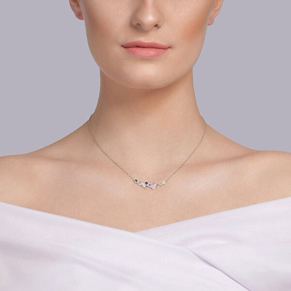 Jemný strieborný náhrdelník Lumina 5298 70