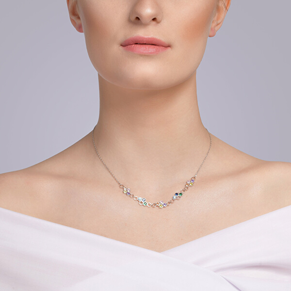 Jemný stříbrný náhrdelník Lumina 5300 70