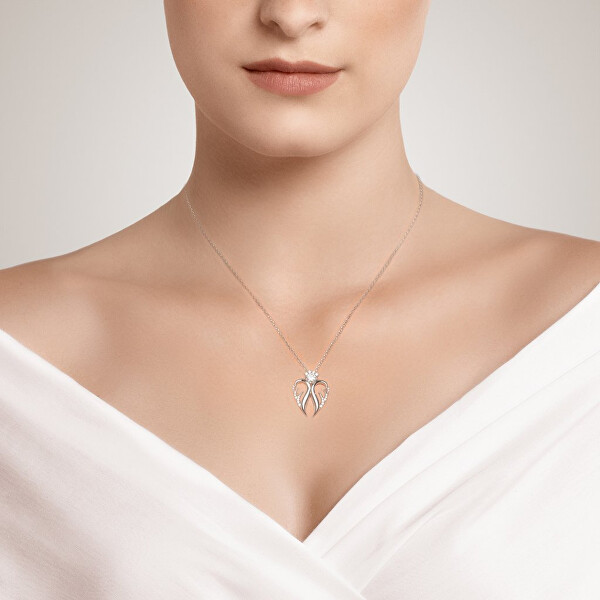 Něžný stříbrný náhrdelník Angelic Hope 5293 00