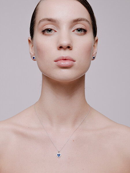 Nežný strieborný náhrdelník so srdiečkom Velvet Heart 5370 68