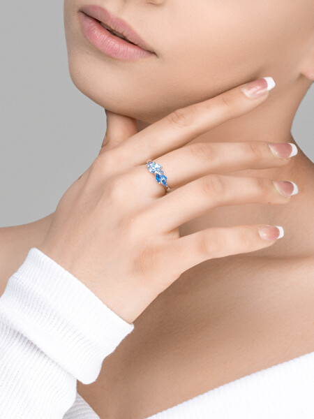 Něžný stříbrný prsten Life s kubickou zirkonií Preciosa Viva 5352 70