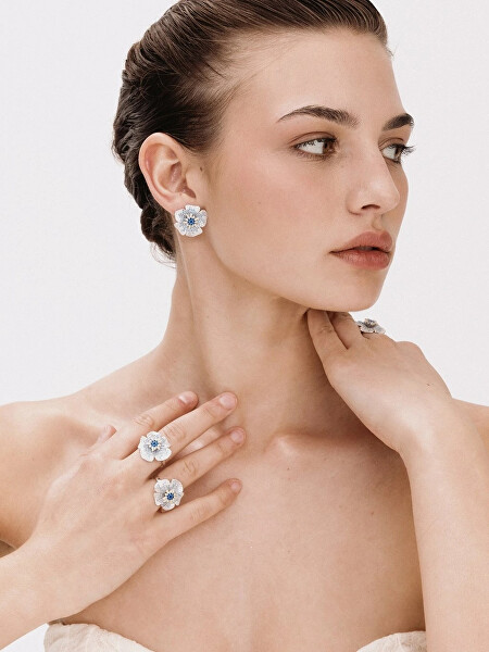 Stříbrný prsten Rozkvetlý květ Fiorella Bloom Pop 5472 70