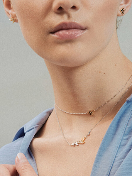 Silberne Halskette Schwalbe mit Zirkonia 5372Y00