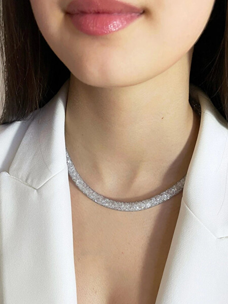 Třpytivý náhrdelník Scarlette šedý 7250 19