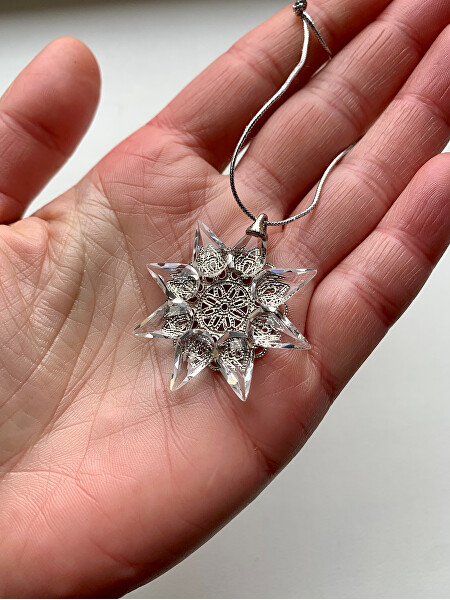 Ornament suspendat Steaua de Crăciun din cristal ceh Preciosa 1503 00