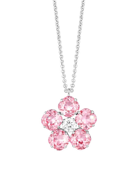 Bižuterní náhrdelník s křišťálem Preciosa Florita Bloom Pop 2646 69 (řetízek, přívěsek)