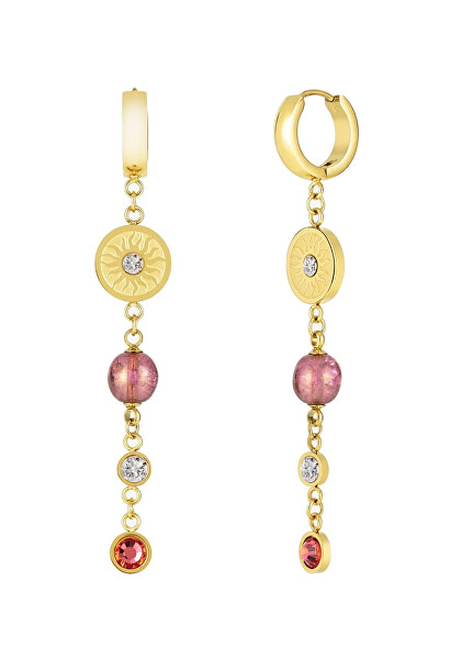 Lange vergoldete Ohrringe mit Perlen Rosina 7371Y69R