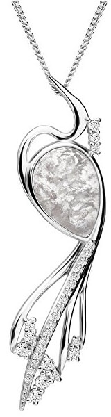 Elegantný náhrdelník Ines Matrix biely 6109 11 (retiazka, prívesok)