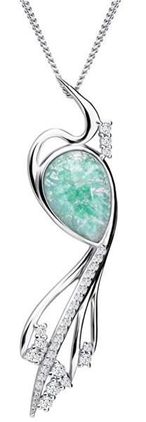 Elegantný náhrdelník Ines Matrix Tyrkys 6109 24 (retiazka, prívesok)