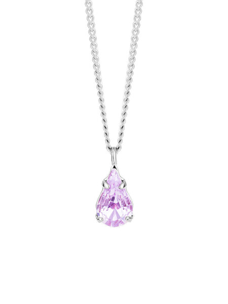 Colier fin cu cristal violet Sweet Drop Candy 2468 56