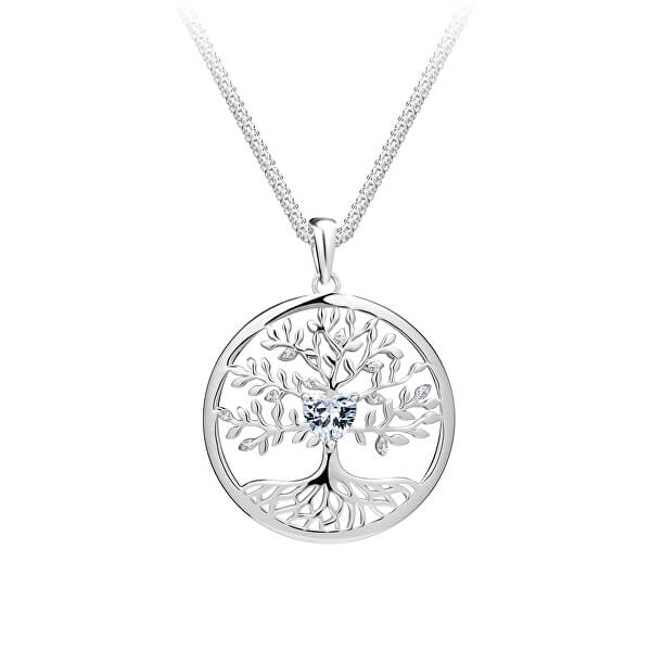 Krásný stříbrný náhrdelník Strom života Sparkling Tree of Life 5329 00 (řetízek, přívěsek)