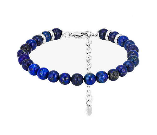 Bracciale in acciaio inossidabile con lapislazzuli Lapis Glamour 7476 68