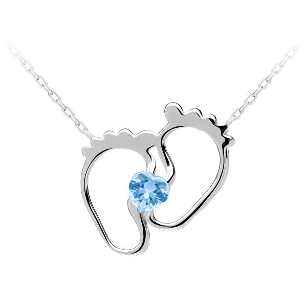 Něžný stříbrný náhrdelník New Love s kubickou zirkonií Preciosa 5191 67