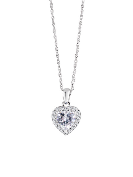 Něžný stříbrný náhrdelník se srdíčkem Velvet Heart 5370 00