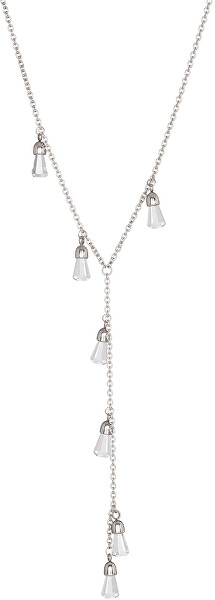 Oceľový náhrdelník s kryštálmi Crystal Rain 7265 00