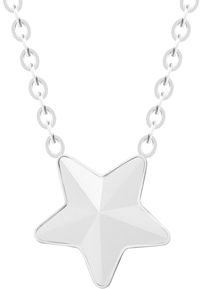 Oceľový náhrdelník s matnou hviezdičkou Virgo 7342 10