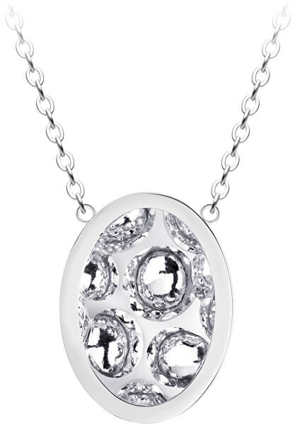 Oceľový náhrdelník s trblietavým príveskom Idared 7361 00