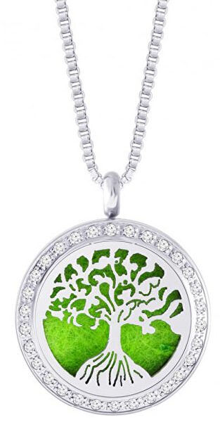 Ocelový náhrdelník se zirkony Perfumed Tree of Life 7301 00