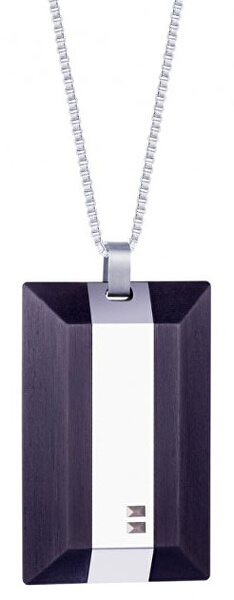 Pánský ocelový náhrdelník s krystaly Arne 7314 40