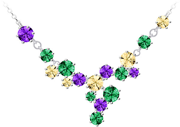Pestrofarebný strieborný náhrdelník Vitis 5287 70