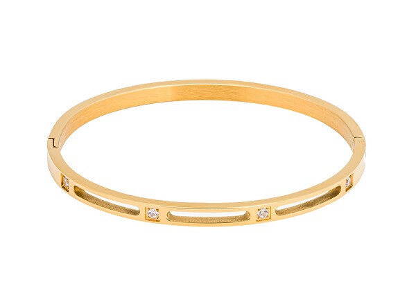 Bracciale rigido in acciaio placcato in oro Enigma Glamour 7475Y00