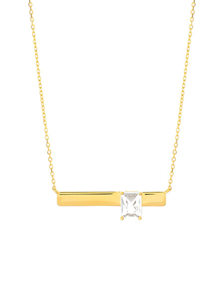 Půvabný pozlacený náhrdelník s křišťálem Preciosa 5397Y00