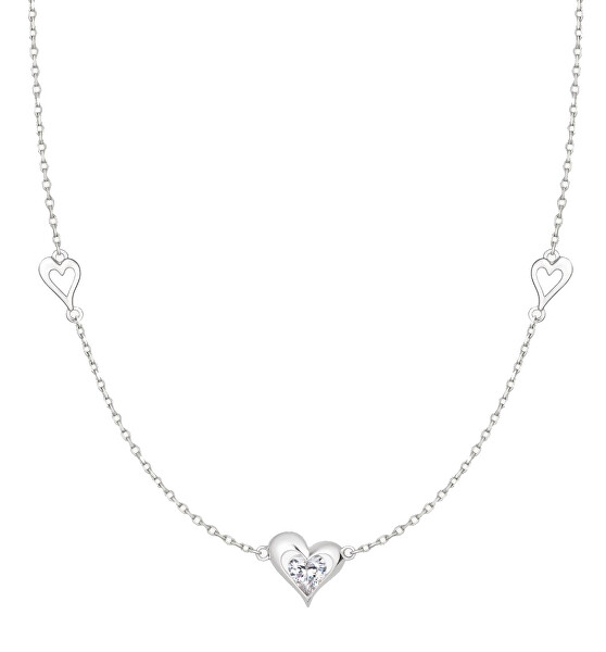 Romantický stříbrný náhrdelník Clarity s kubickou zirkonií Preciosa 5386 00