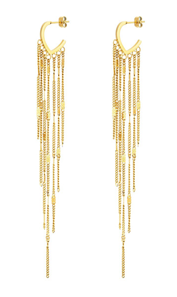 Elegante lunghi orecchini placcati oro Milano 7465Y00