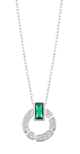 Slušivý stříbrný náhrdelník Sublimes s kubickou zirkonií Preciosa 5390 66