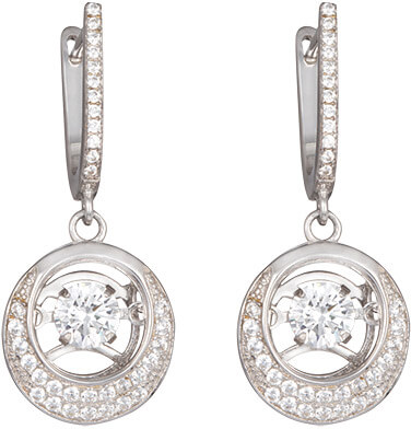 Silberne Ohrringe mit Steinen Shimmer 5185 00