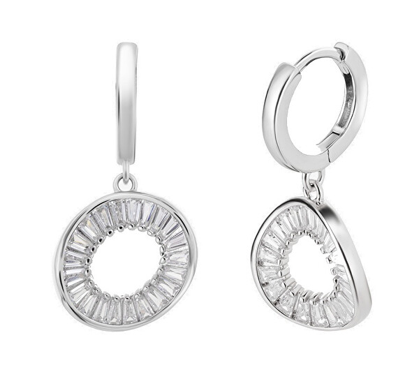 Orecchini in argento con zirconi cubici Twist Glamour 5419 00