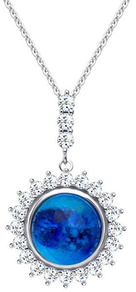 Stříbrný náhrdelník Camellia 6106 68 (řetízek, přívěsek)